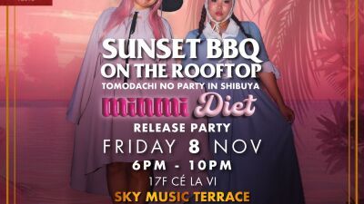 11月8日 (金) 渋谷CÉ LA VI TOKYOの夕暮れのルーフトップで開催「SUNSET BBQ」に大人気シンガー/ソングライターMINMIがJESSICAと共に登場！20歳未満入場可