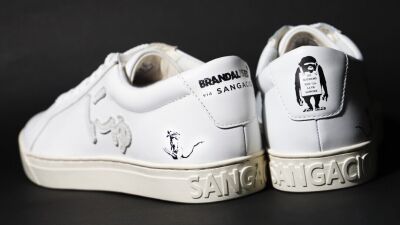 Banksy（バンクシー）のグラフィティにインスパイアされた「via SANGACIO × BRANDALISED」限定コラボスニーカーを発表
