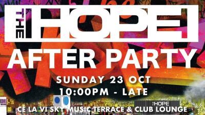 総数50組超えの大人気ラッパーたちが集結する日本最大級のHIPHOPフェス「THE HOPE」のアフターパーティーが10月23日 (日) CÉ LA VI TOKYOにて開催決定!!