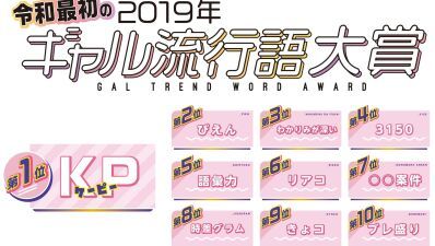 あなたは果たしてその意味が分かるか…!?【2019年ギャル流行語大賞】が今年も発表、令和最初の大賞は『KP（ケーピー）』