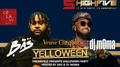 10月26日 (土) 、ヴーヴ・クリコ イエローラベル「YELLOWEEN」× 渋谷CÉ LA VI TOKYO5周年イベントにレーベル「Dreamville」よりラッパーBAS、DJ Moma来日！