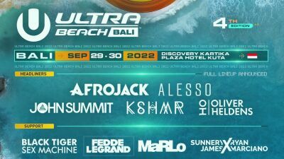 ULTRA JAPAN、KOREAに続き、インドネシア・バリにて『ULTRA BALI』が2022年9月29日・30日に開催決定！日本人アーティストらも出演