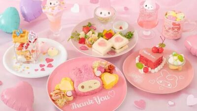 マイメロディ50周年を記念したテーマカフェ『My Melody Cafe ～Heartful Party～』が東京・大阪・愛知・宮城にて期間限定オープン！