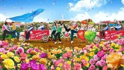 関東最大級のバラの植物園、千葉八千代市「京成バラ園」にて春イベント『アリスのBlooming Carnival』4月20日～6月16日まで開催、バラのメリーゴーランドやバラの形のジェラートも