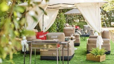 別荘地に来たかのような贅沢なプライベート空間で極上のBBQを堪能！1日2組限定『コールマンラウンジ』がゴールデンウィーク期間にヒルトン成田にて開催！