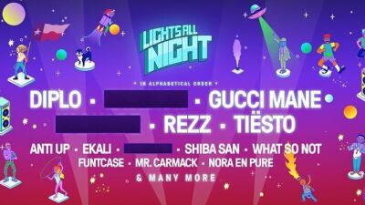 12月28日、29日にアメリカ、テキサスで開催される【Lights All Night】の第一弾ラインナップが発表！