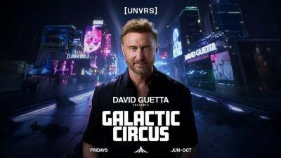 David Guetta (デヴィッド・ゲッタ) 、スペイン・イビザのホットな最新ベニュー[UNVRS]にてレジデント公演『Galactic Circus』の開催を発表