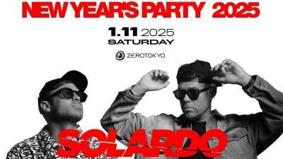 2025年1月11日 (土) 新宿ZEROTOKYO開催のニューイヤーパーティーにハウスシーンのトップを走るUKのスーパーデュオSOLARDO (ソラルド) が来日出演決定！