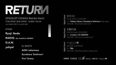【iFLYERチケット】音と光が交錯するイベント【RETURN】にRyoji Ikeda、D.A.N、yahyelら出演
