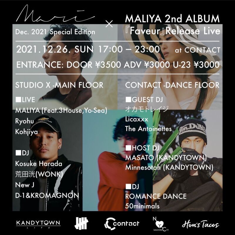 “MARI Dec. 2021 Special Edition” × “MALIYA 2nd ALBUM 『Faveur』Release Live”