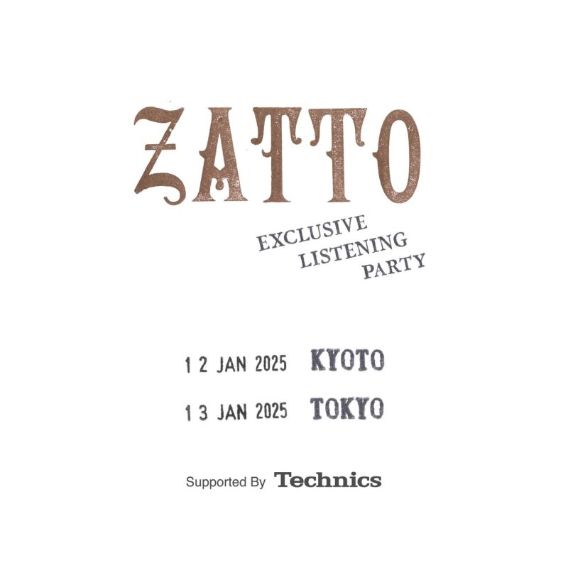 Nariaki Obukuro『Zatto』Exclusive Listening Party - Kyoto -