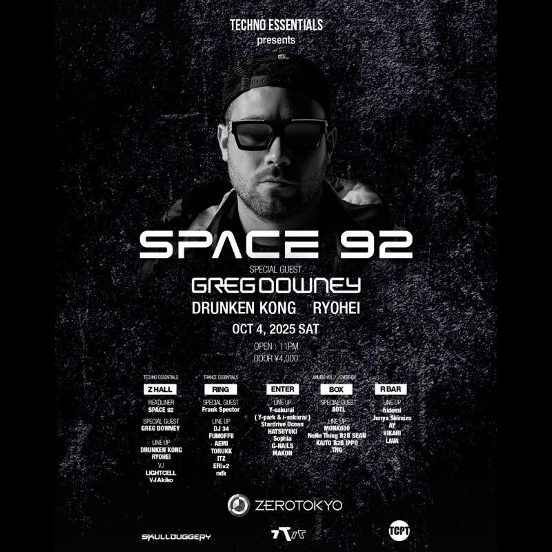 TECHNO ESSENTIALS presents SPACE 92 feat. GREG DOWNEY
