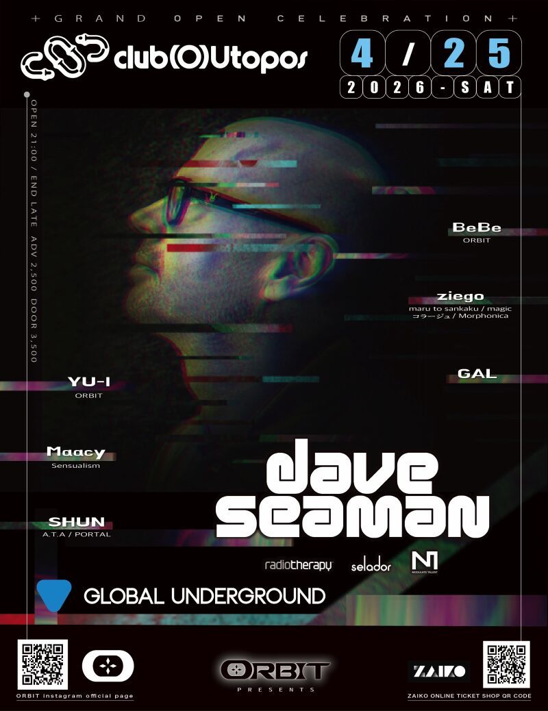 ORBIT ft. DAVE SEAMAN @ club (O)Utopos